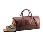 Lugano Weekender + Shoe Compartment // Vecchio Brown