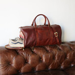 Lugano Weekender + Shoe Compartment // Vecchio Brown