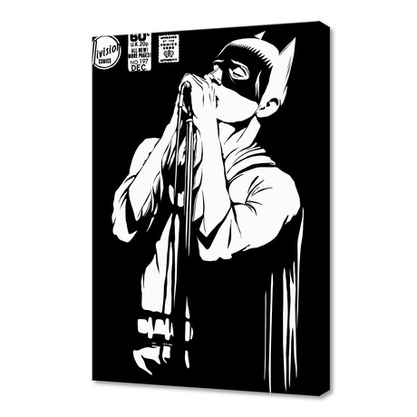 Post-Punk Dark Knight // The Shadowplay  // Black and White Edition (12"H  x 8"W  x  0.75"D)