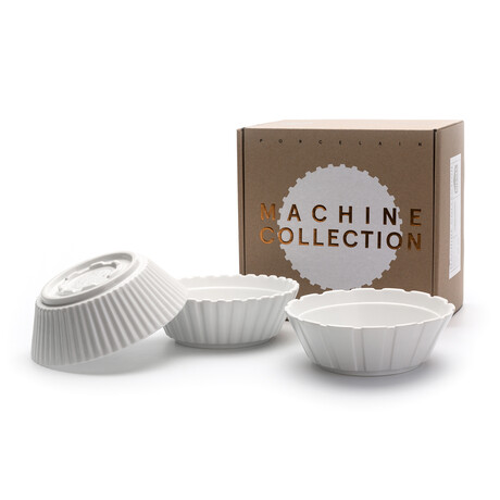 Machine Collection // Assorted Porcelain Salad Bowls // Set of 3
