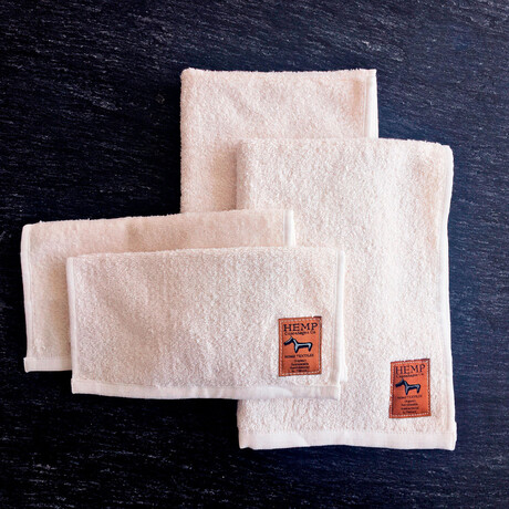 Hand Towel + Wash Cloth // Set of 4 (Natural White)