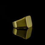 Stylish Matte Gold Ring (9.5)
