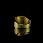 Stylish Matte Gold Ring (6.5)
