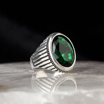Elegant Lab Emerald Ring (8.5)