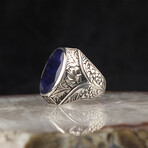 Hand Engraved Raw Sapphire Ring (10)