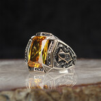 Emerald Cut Citrine Ring (7.5)