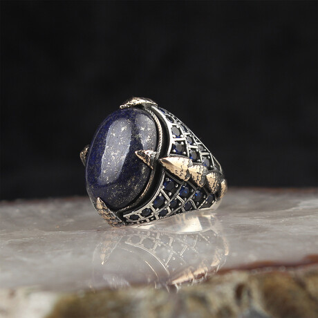 Lapis Lazuli + Sapphire Ring (6)