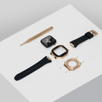 Apple Watch Case // 44mm // Rose Gold + Jet Black