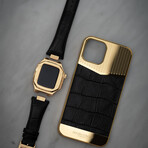Apple Watch Case // 44mm // Gold + Black