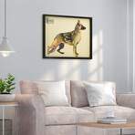 "German Shepherd" Dimensional Graphic Collage Framed Under Tempered Glass Wall Art