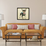 "Chihuahua" Dimensional Graphic Collage Framed Under Tempered Glass Wall Art