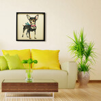 "Chihuahua" Dimensional Graphic Collage Framed Under Tempered Glass Wall Art