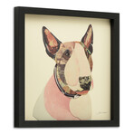 "American Bull Terrier" Dimensional Graphic Collage Framed Under Tempered Glass Wall Art