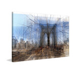 Brooklyn Bridge Painting Print on Wrapped Canvas (8"H x 12"W  x 1.5"D)