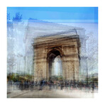 Arc Du Triomphe Painting Print on Wrapped Canvas (12"H x 12"W  x 1.5"D)