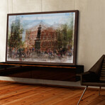 Faneuil Hall Boston Framed Painting Print (12"H x 18"W  x 1.5"D)