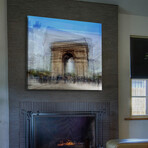 Arc Du Triomphe Painting Print on Wrapped Canvas (12"H x 12"W  x 1.5"D)