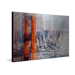 Golden Gate Bridge Painting Print on Metal (8"H x 12"W  x 1.5"D)