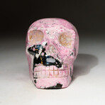 Genuine Hand Carved Pink Rhodonite Skull