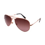 MCM // Unisex 101S-780 Sunglasses // Rose Gold + Brown