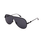 Dior Unisex DIOR-CAMP Square Matte Sunglasses // Matte Black + Gray