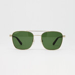 Men's SF158S Sunglasses // Gold + Green