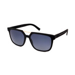 Men's DIOR-200S-UI9 Square Sunglasses // Rubber Black + Gray Gradiant