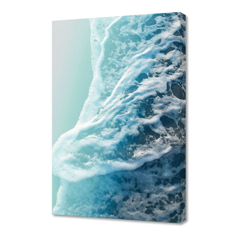 Soft Turquoise Ocean Dream Waves #3 #Water #Decor #Art (12"H x 8"W x 0.75"D)