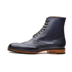 Leather Wingtip Brogue Boot // Blue (US: 9)