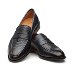 Penny Loafer // Crocodile Navy (US: 8)