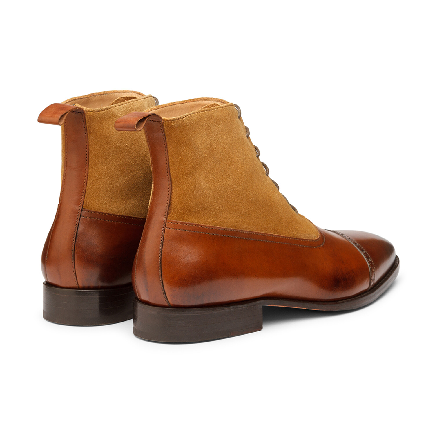 Two Tone Balmoral Leather Boot // Brown + Camel Suede (US: 7) - 3DM ...