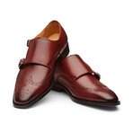 Wingtip Brogue Double Monkstrap // Burgundy (US: 9)