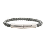 Genuine Leather Bracelet // Gray