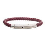 Genuine Leather Bracelet V1 // Red