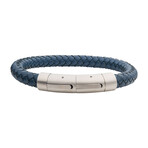 Genuine Leather Bracelet // Blue
