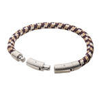 Nylon Cord Bracelet // Brown + Beige