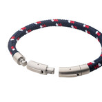 Nylon Cord Bracelet // Red + White + Blue