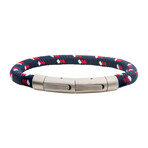 Nylon Cord Bracelet // Red + White + Blue