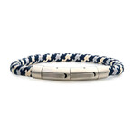 Nylon Cord Bracelet // Blue + Gray + Beige