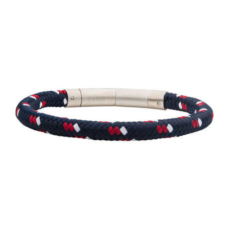 Nylon Cord Bracelet // Red + White + Blue