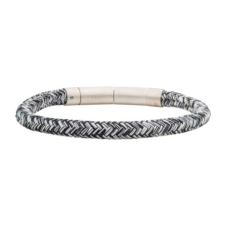Nylon Cord Bracelet // Black + White