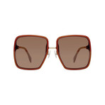 Women's Square Sunglasses // Brick Coral + Burgundy