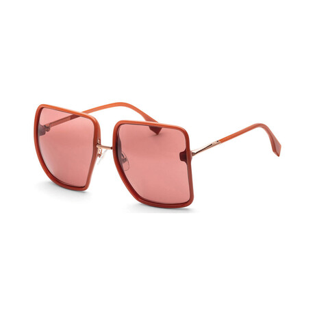 Women's Square Sunglasses // Brick Coral + Burgundy