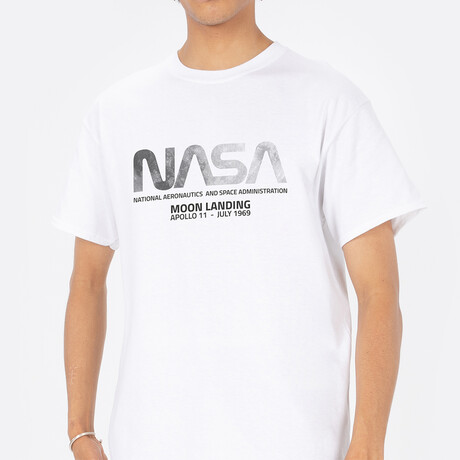 NASA Worm Moon Landing T-Shirt // White (Small)