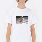 First Man On The Moon T-Shirt // White (Small)
