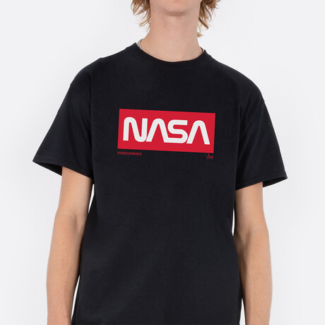 NASA Perseverance Red T-Shirt // Black (Small)