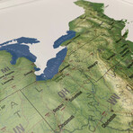 United States 3D Raised Relief Map // Natural