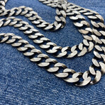 Double Sides Desgin Curb Chain Necklace (18" // 55.7g)