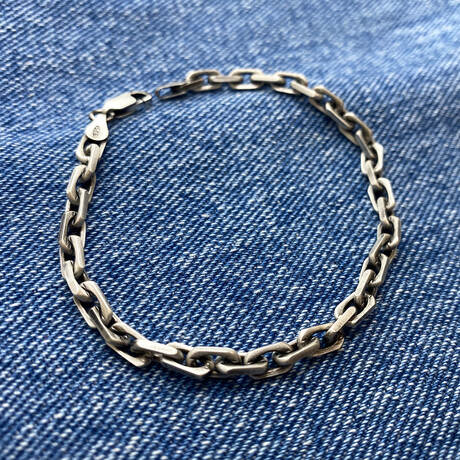 Small Rectangle Cable Chain Bracelet