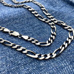 Detailed Figaro Chain Necklace (17" // 21.5g)